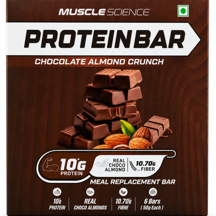MS Protein Bar With Real Choco Almonds and 10.70gm Fiber, 6pcs Protein bars
